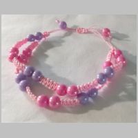Pink and purple bead bracelet