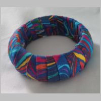 Cloth covered bangle bracelet