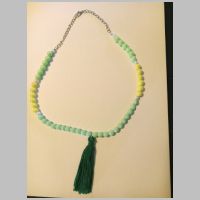 Green tassle necklace