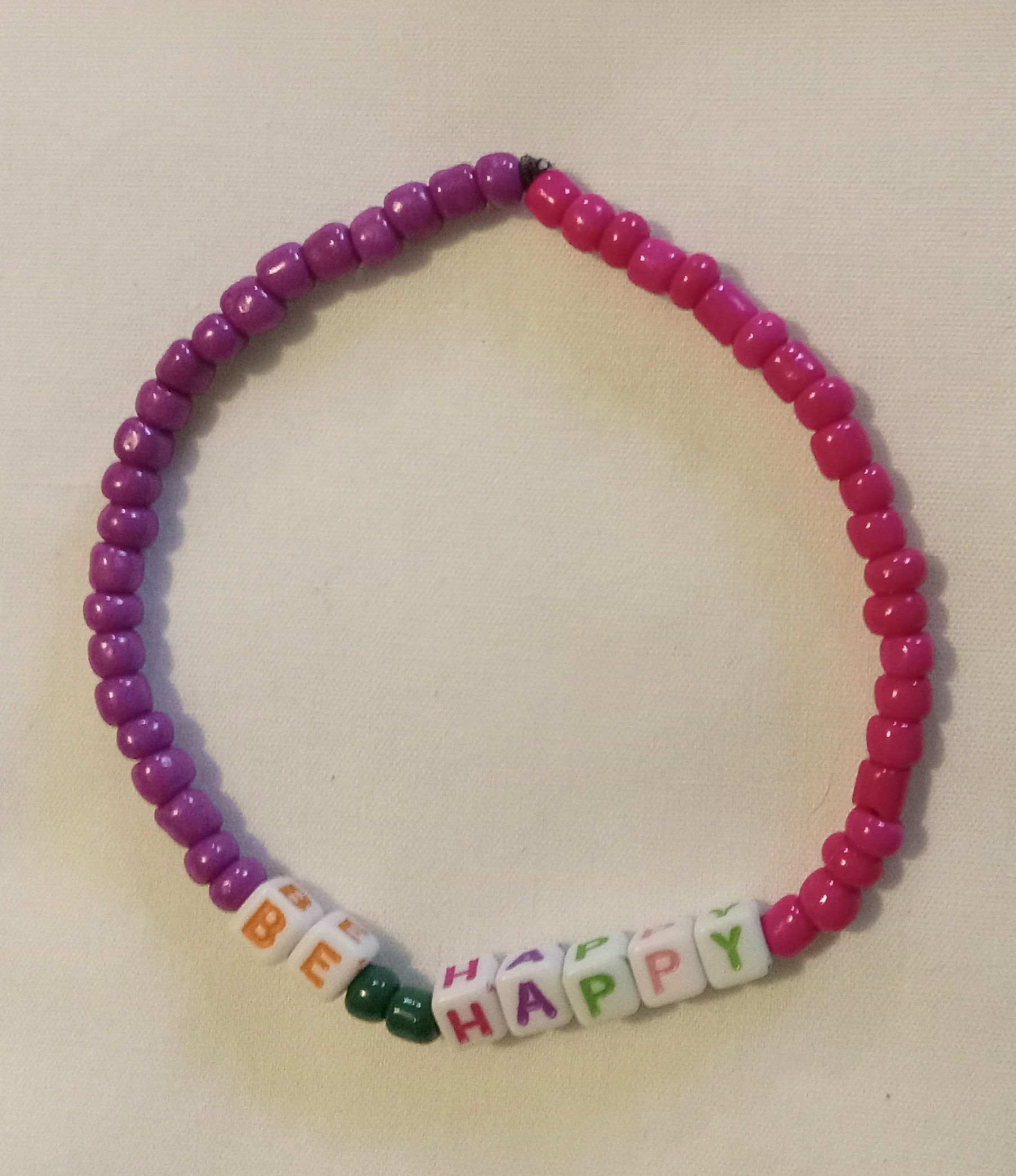 be happy stretch bracelet