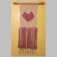 heart macrame wall hanging