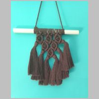 brown macrame wall hanging