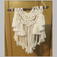 white macrame wall hanging
